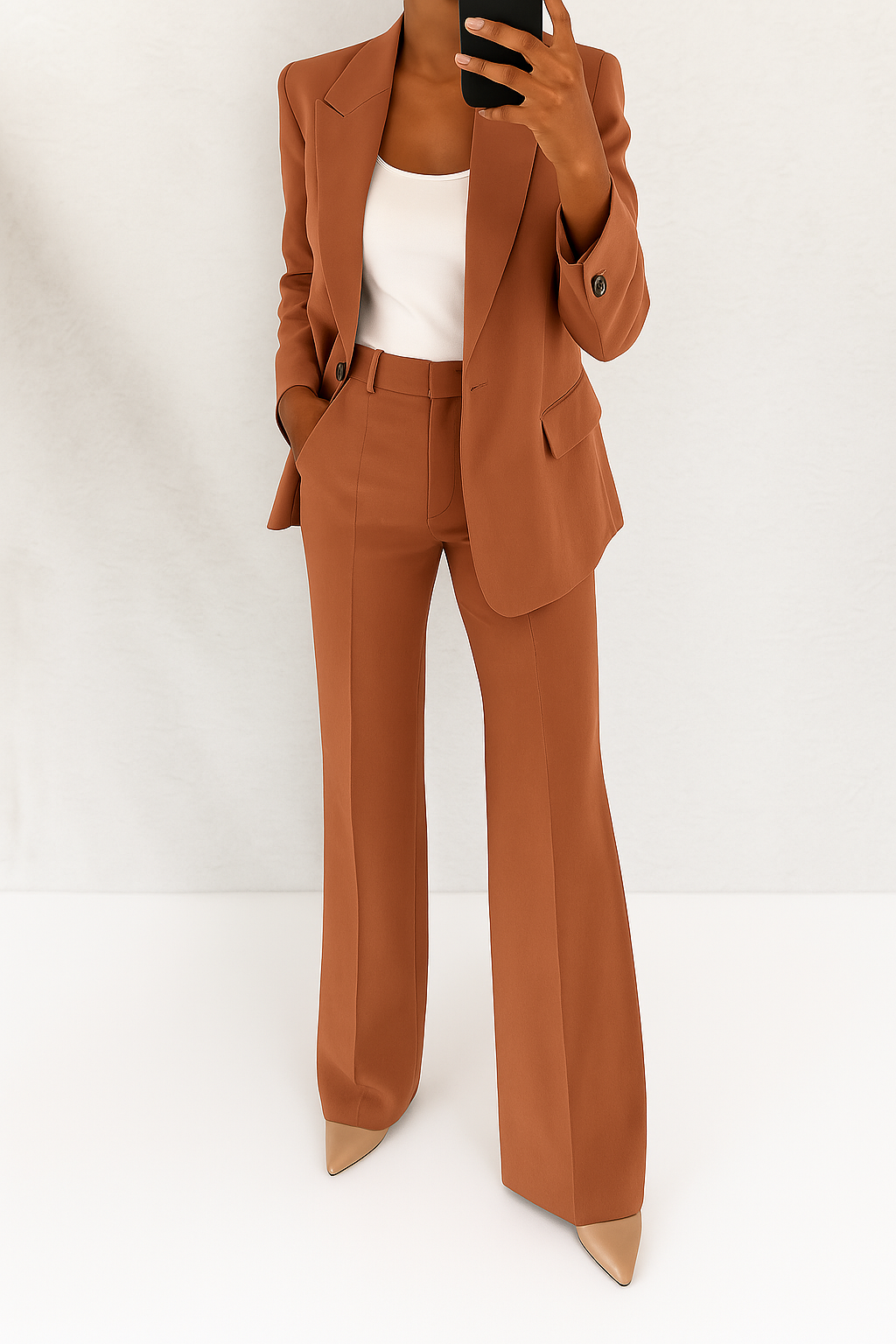 Nolvra | Dame jakke sæt med brede bukser - Blue - Image 5