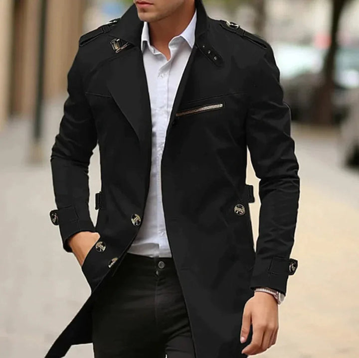 Ormand | Herre Trenchcoat Slim Fit Frakke - Beige - Image 4