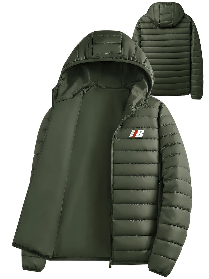 Rasmus | Herre Vinterjakke med Hætte - Olive Green - Image 1