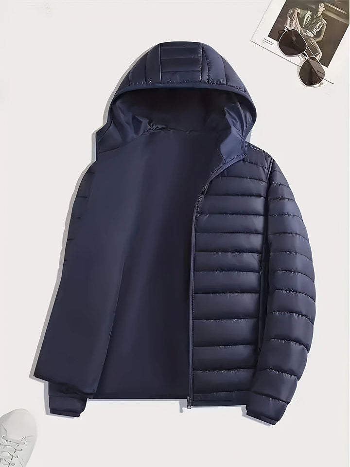 Rasmus | Herre Vinterjakke med Hætte - Olive Green - Image 3