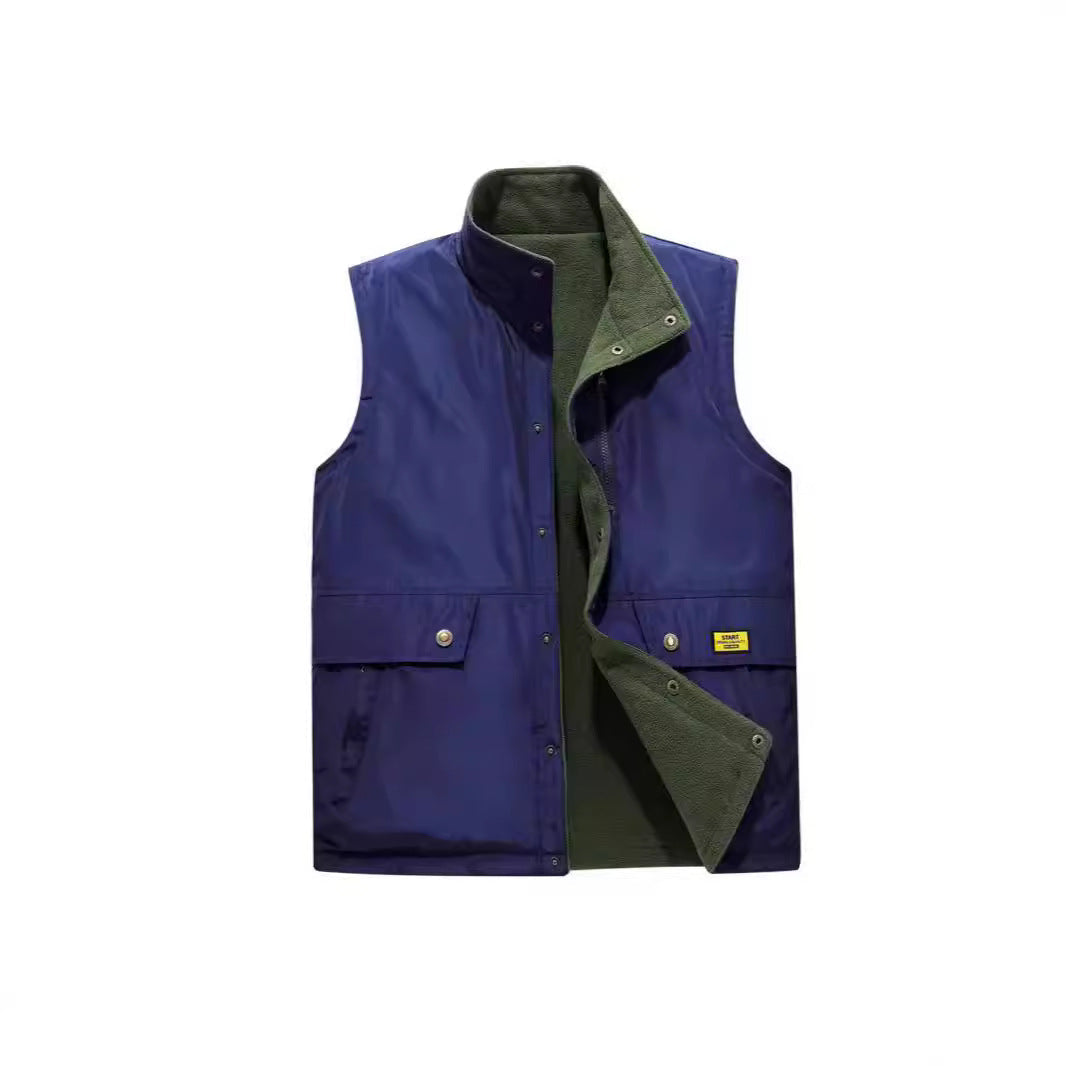 Rolvak | Herre fleecevest med vendbar inderforing - Black - Image 5