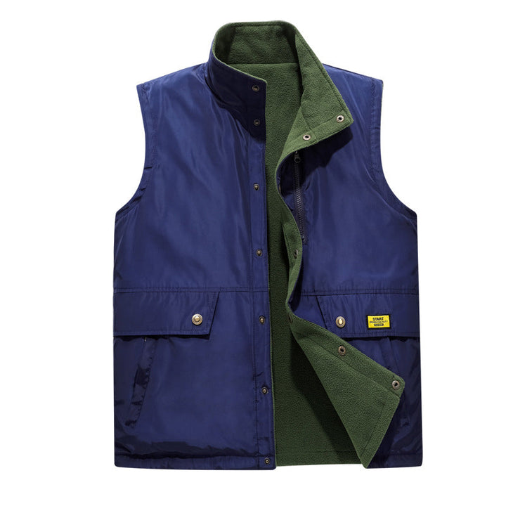 Rolvak | Herre fleecevest med vendbar inderforing - Black - Image 7