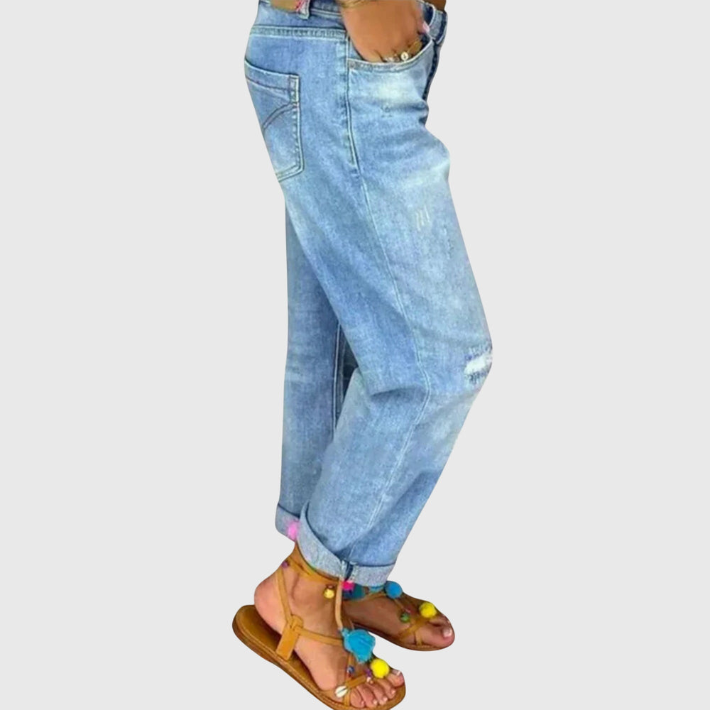 Rolvfrid | Dame Jeans Høj Talje Straight Leg - Light Blue - Image 2