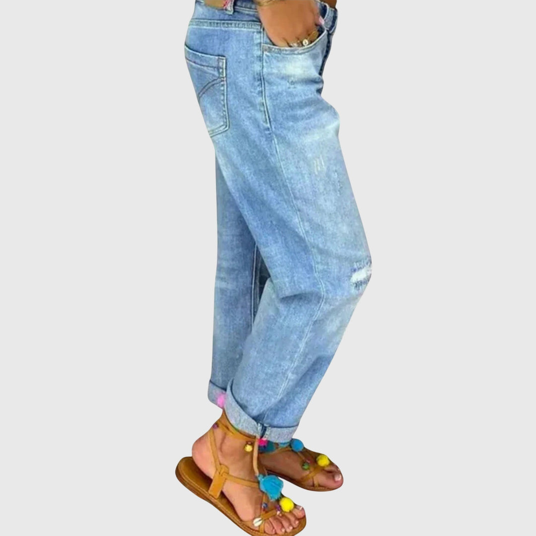 Rolvfrid | Dame Jeans Høj Talje Straight Leg - Light Blue - Image 2