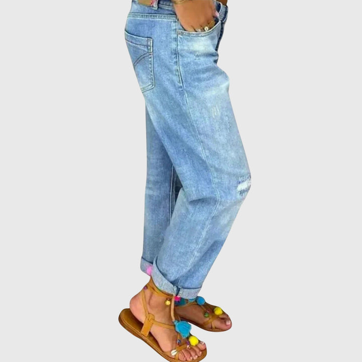 Rolvfrid | Dame Jeans Høj Talje Straight Leg - Light Blue - Image 2