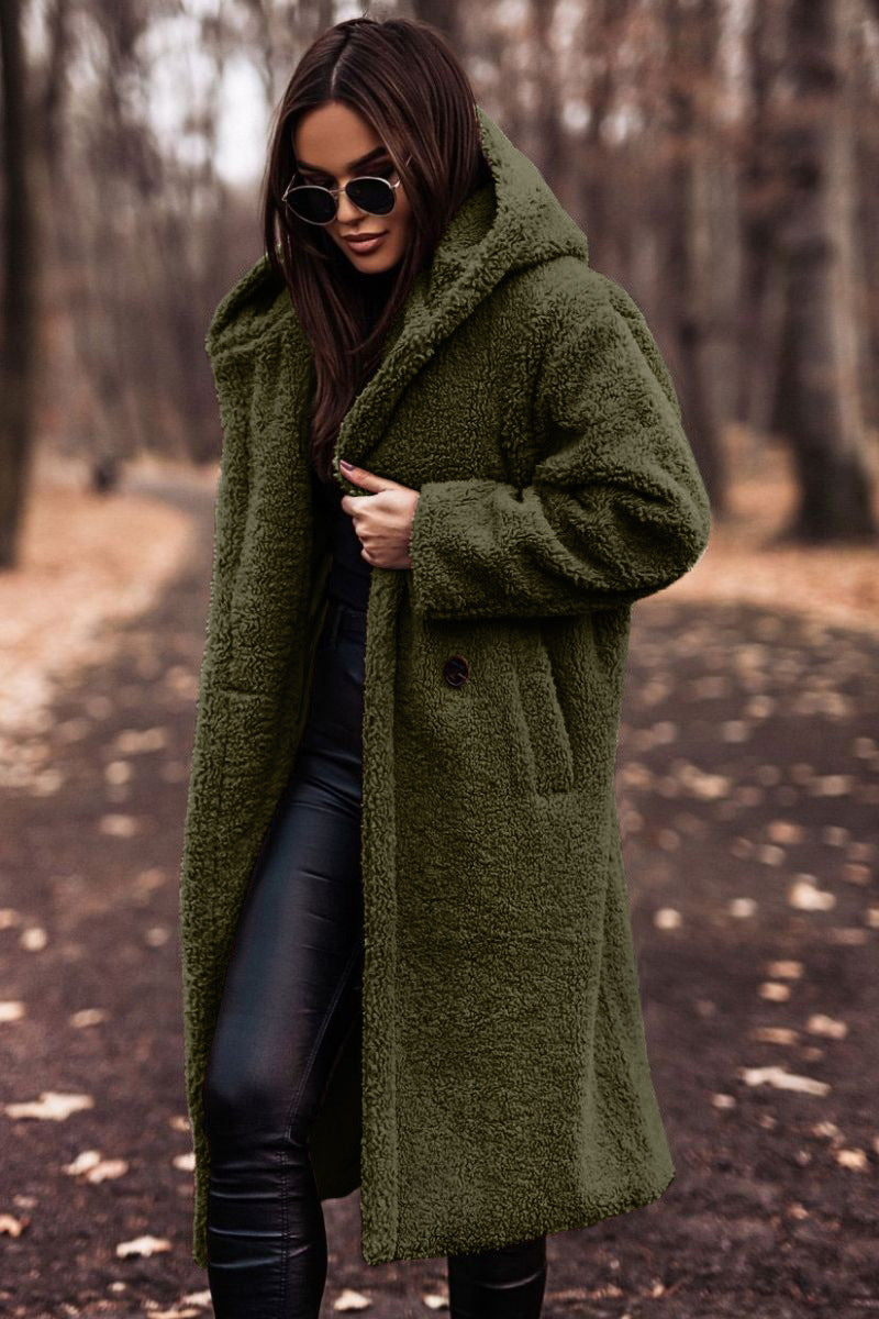Selvborg | Dame Oversized Teddyfrakke Fleece - Beige - Image 2