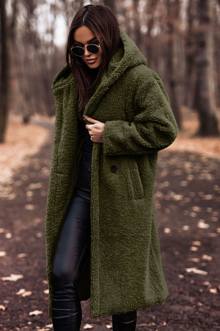 Selvborg | Dame Oversized Teddyfrakke Fleece - Beige - Image 2