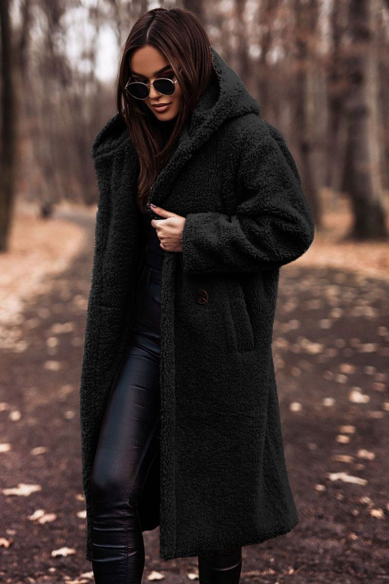 Selvborg | Dame Oversized Teddyfrakke Fleece - Beige - Image 3