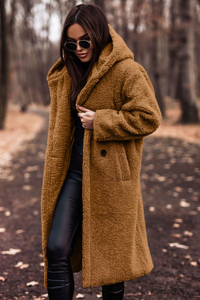 Selvborg | Dame Oversized Teddyfrakke Fleece - Beige - Image 5