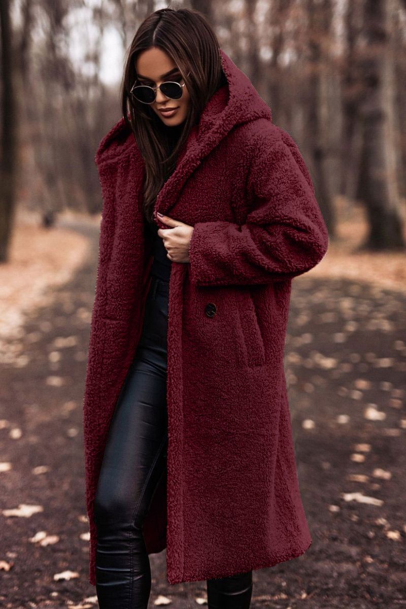 Selvborg | Dame Oversized Teddyfrakke Fleece - Beige - Image 9