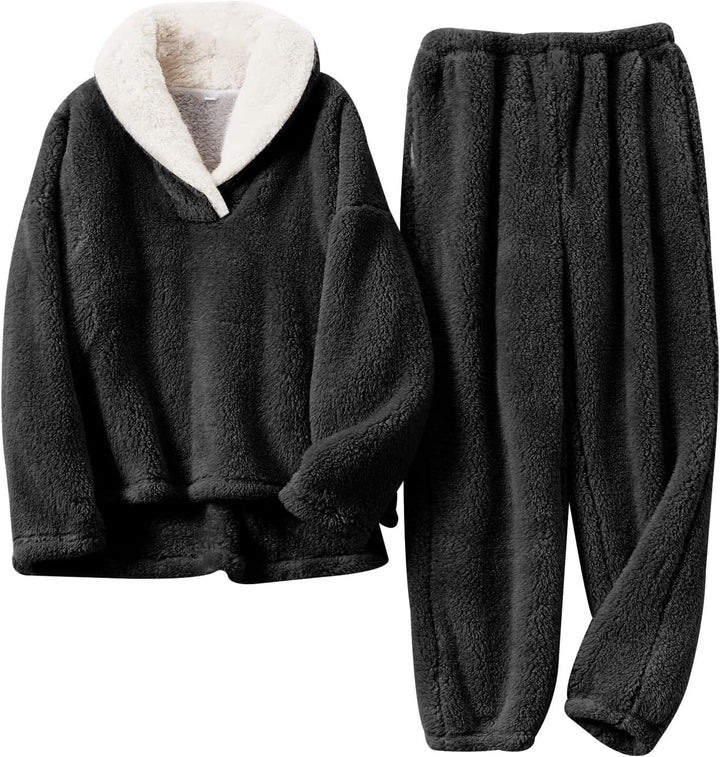 Selvrid | Dame Fleece Lounge Sæt med Hætte - Cream - Image 3