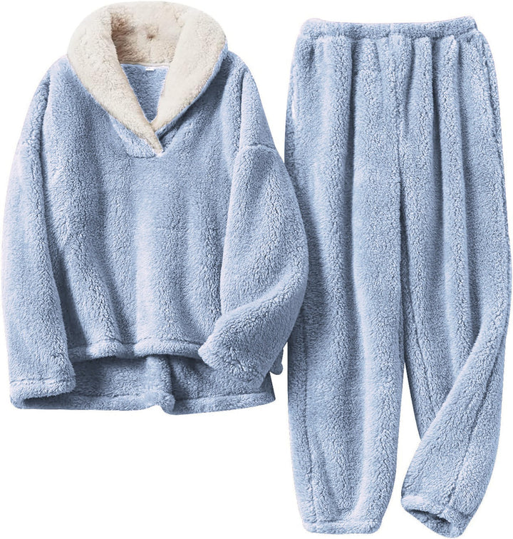 Selvrid | Dame Fleece Lounge Sæt med Hætte - Cream - Image 4