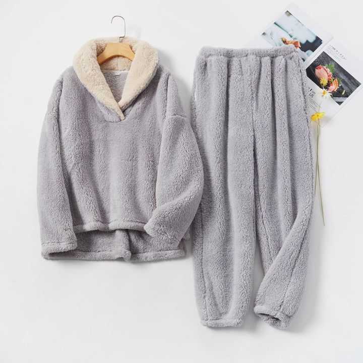Selvrid | Dame Fleece Lounge Sæt med Hætte - Cream - Image 7