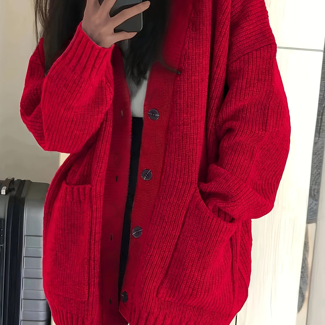 Solmund | Dame Oversized Strikket Cardigan - Image 10