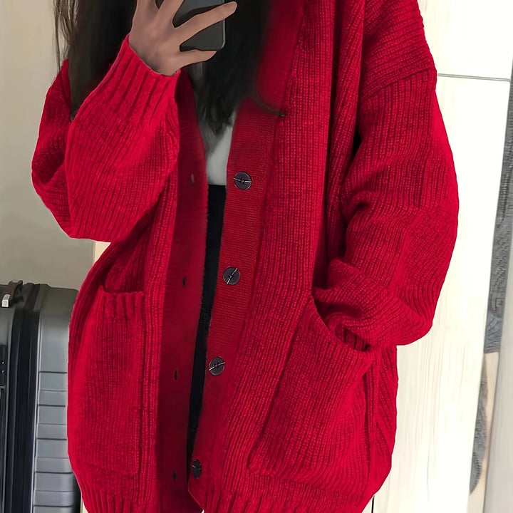 Solmund | Dame Oversized Strikket Cardigan - Image 10
