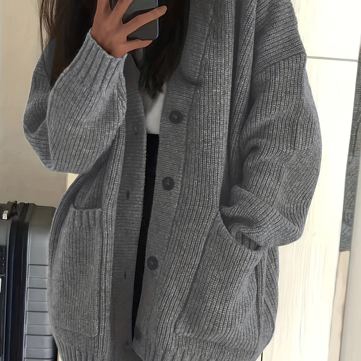 Solmund | Dame Oversized Strikket Cardigan - Image 11