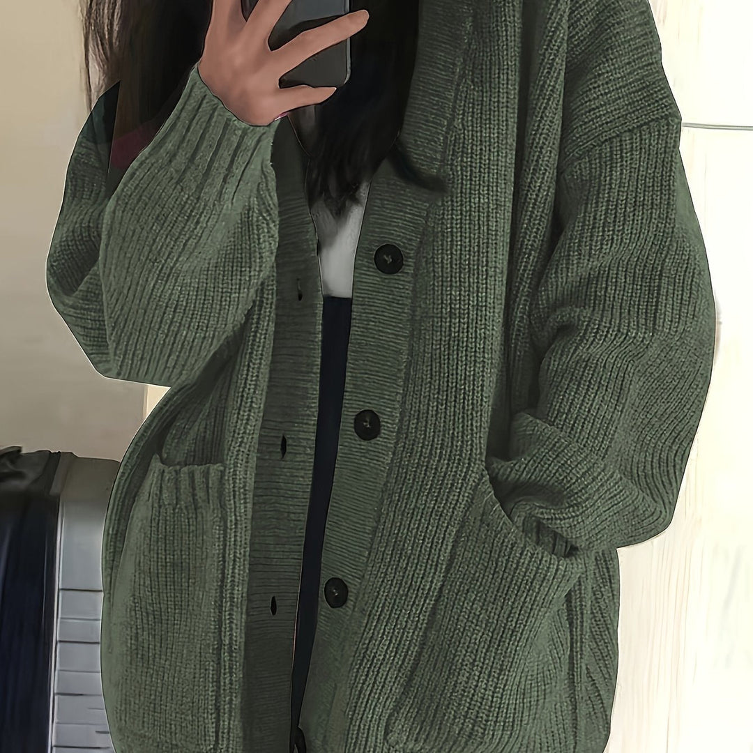 Solmund | Dame Oversized Strikket Cardigan - Image 12