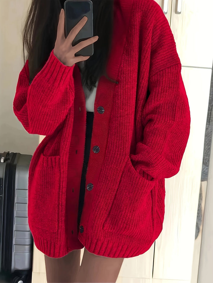 Solmund | Dame Oversized Strikket Cardigan - Image 2