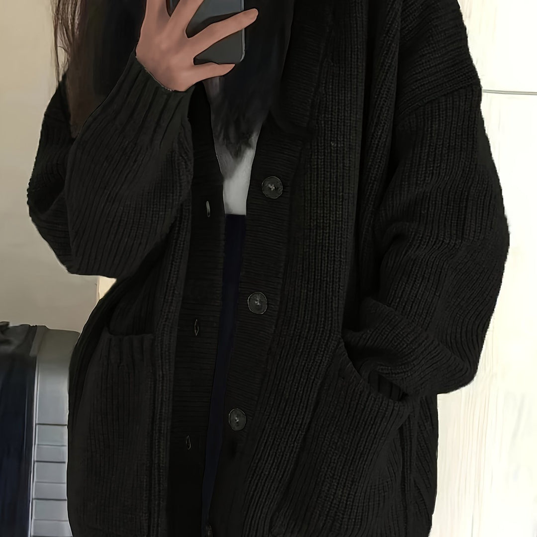 Solmund | Dame Oversized Strikket Cardigan - Image 9