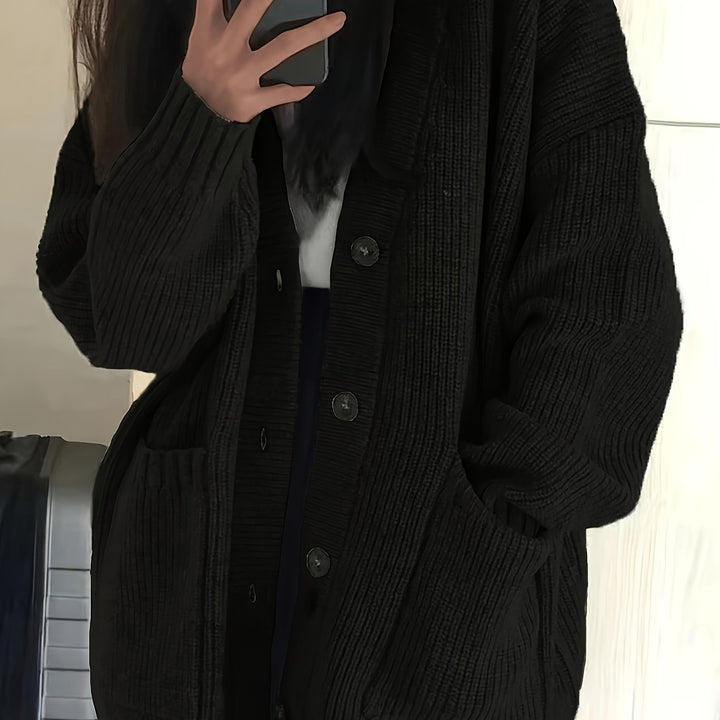 Solmund | Dame Oversized Strikket Cardigan - Image 9