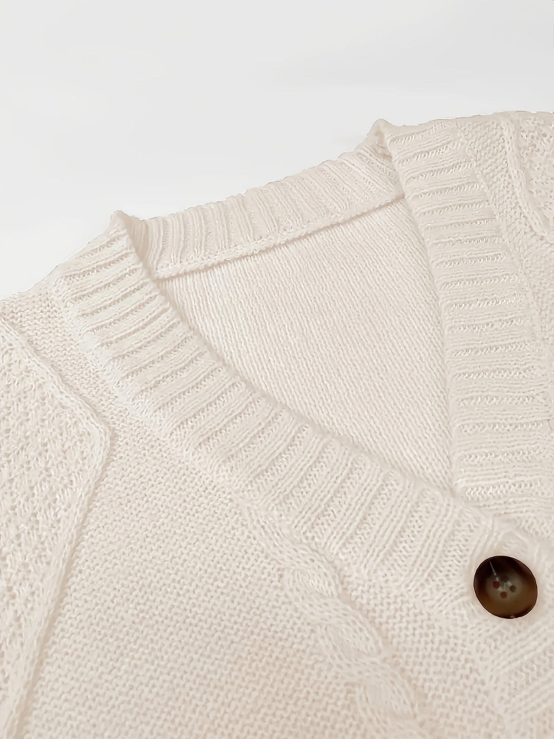 Solmund | Dame Strikkardigan Kabelstrik - Light Pink - Image 11