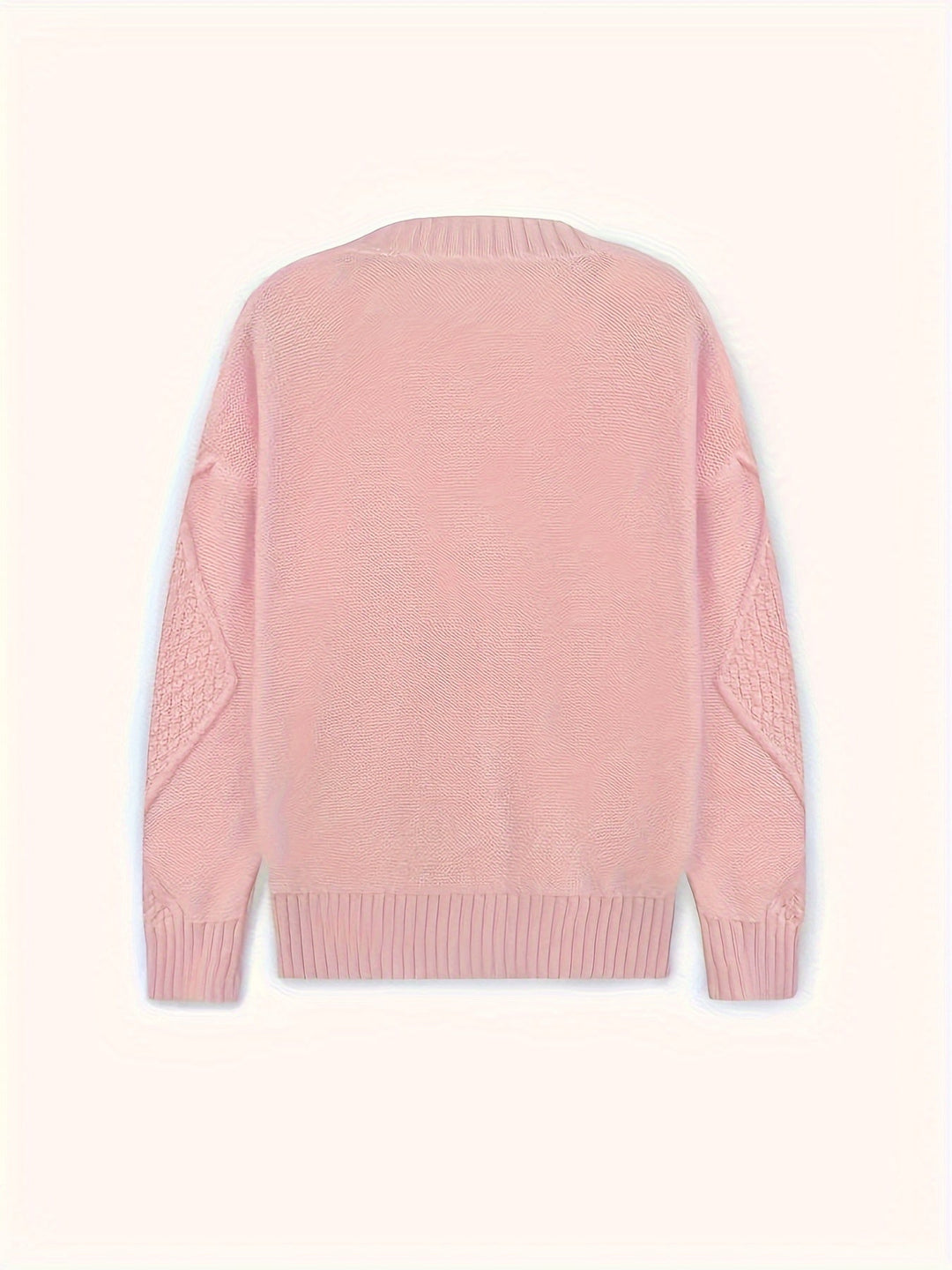 Solmund | Dame Strikkardigan Kabelstrik - Light Pink - Image 3