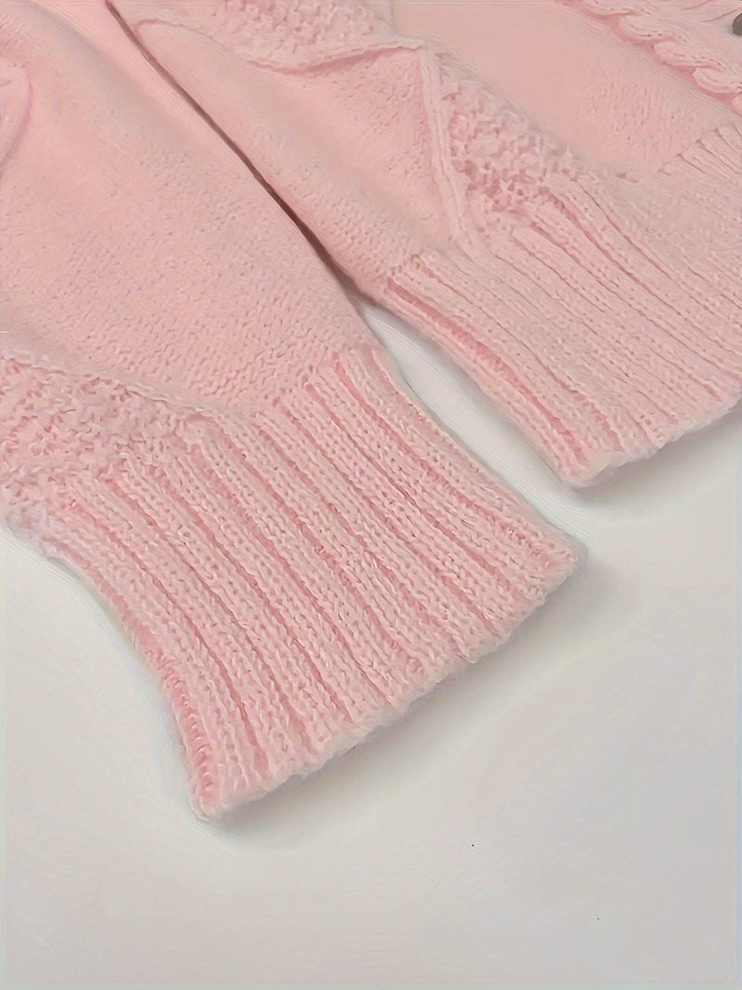 Solmund | Dame Strikkardigan Kabelstrik - Light Pink - Image 4