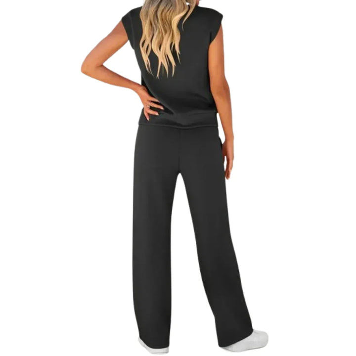 Sylvdis | Dame Bukser Sæt Cap Sleeve &amp; Vide Ben - Image 10
