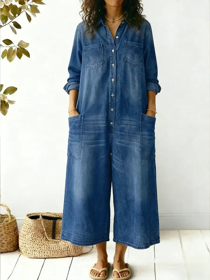 Sylvhild | Dame Jeans Jumpsuit Denim Overall - Image 2