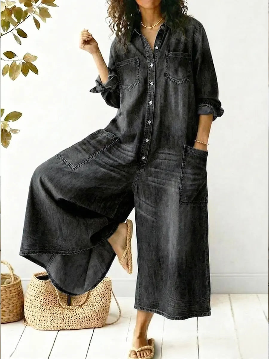 Sylvhild | Dame Jeans Jumpsuit Denim Overall - Image 3