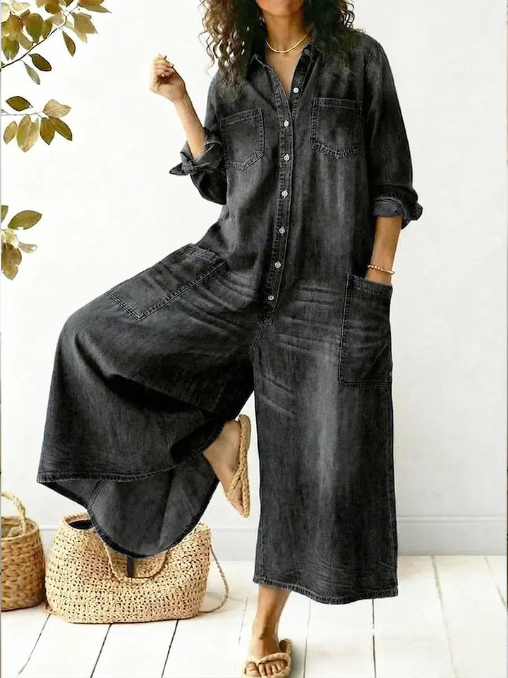 Sylvhild | Dame Jeans Jumpsuit Denim Overall - Image 3