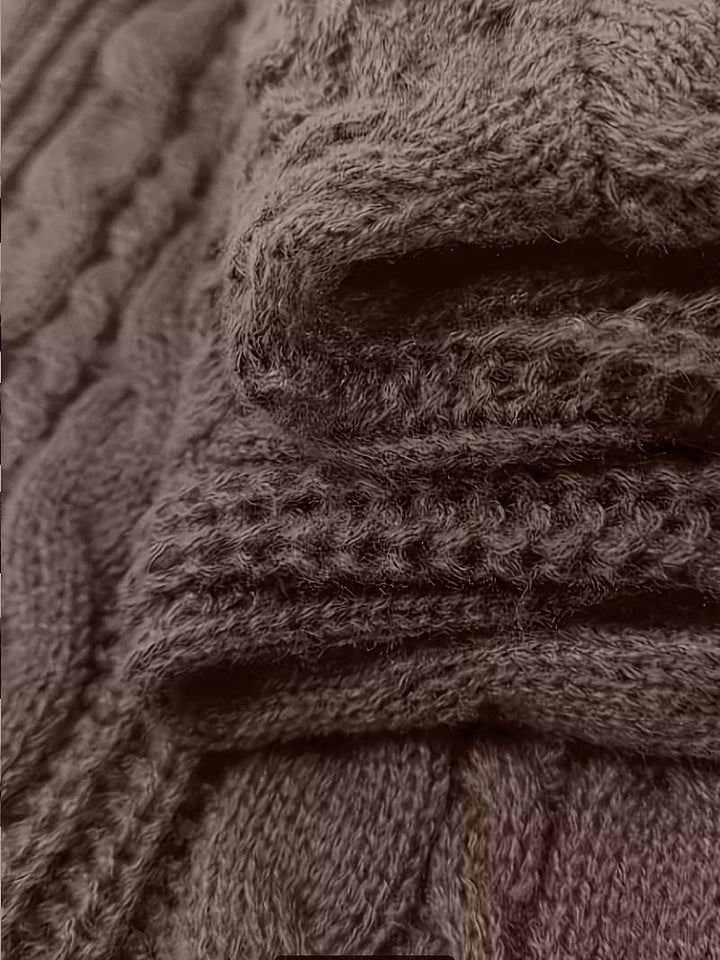 Thelvika | Dame strik kjole med hætte - Grey - Image 7