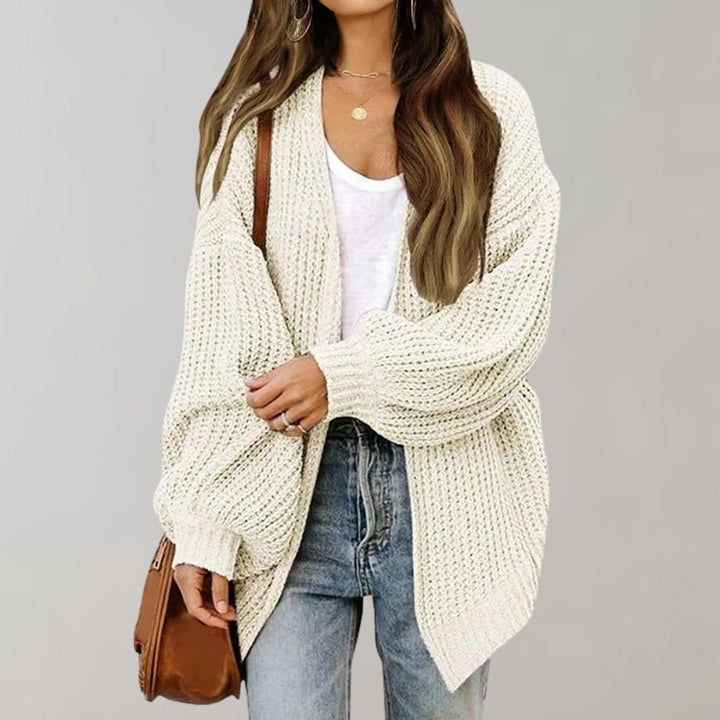 Thilda | Dame Strikket Cardigan Oversized - Black - Image 5