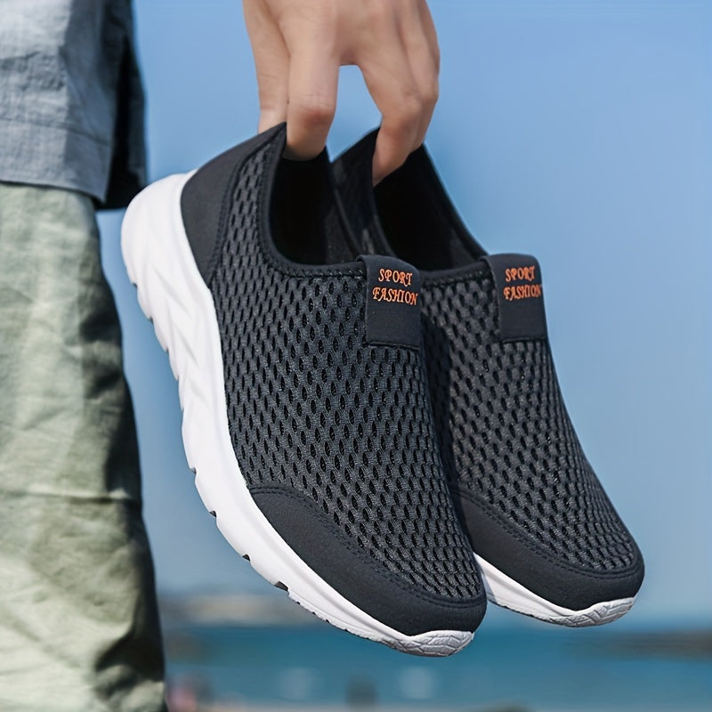 Tholvyn | Herre Slip-on Sneakers Mesh - Black - Image 1