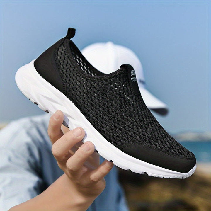 Tholvyn | Herre Slip-on Sneakers Mesh - Black - Image 4