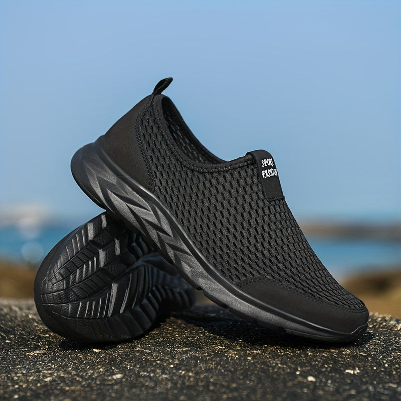 Tholvyn | Herre Slip-on Sneakers Mesh - Black - Image 5