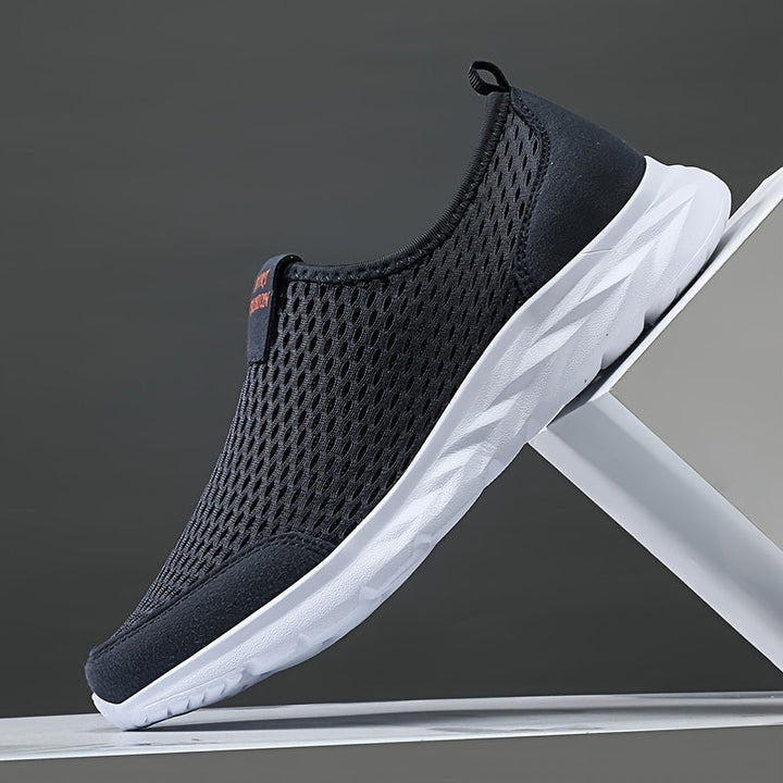 Tholvyn | Herre Slip-on Sneakers Mesh - Black - Image 7