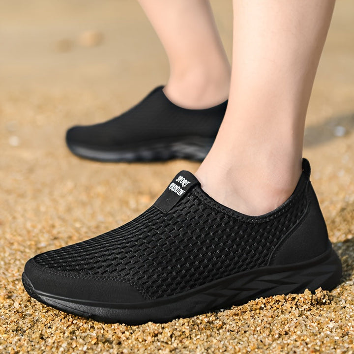 Tholvyn | Herre Slip-on Sneakers Mesh - Black - Image 8