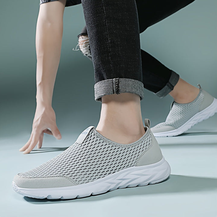 Tholvyn | Herre Slip-on Sneakers Mesh - Black - Image 9