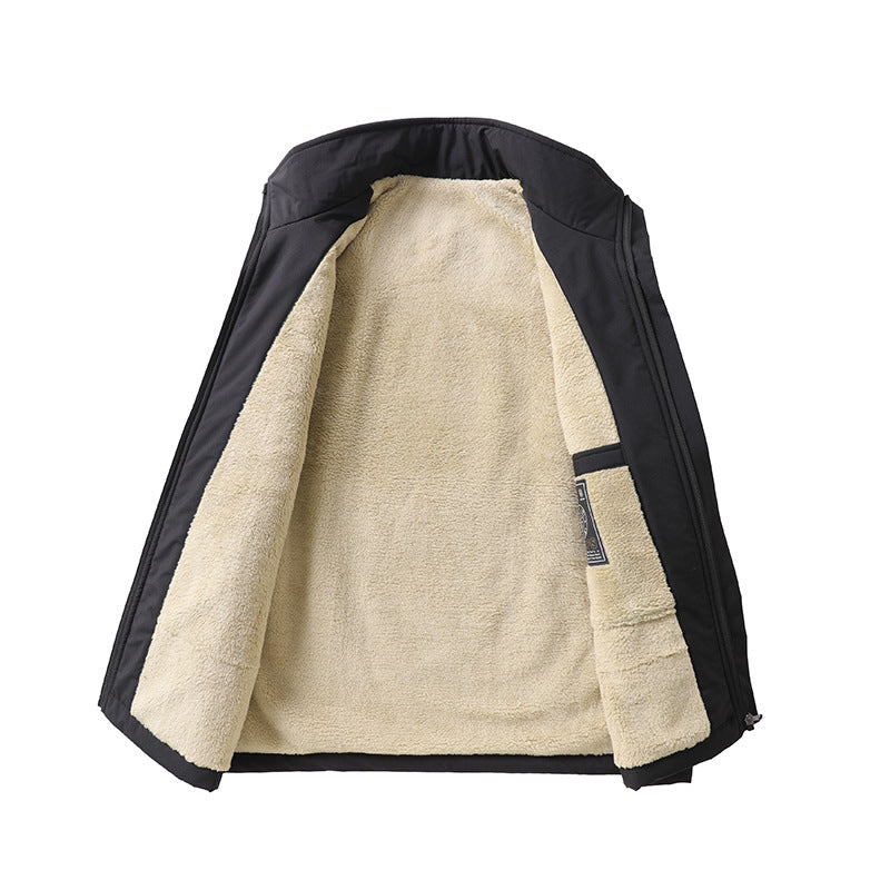Thorvind | Herre Fleecevest med Teddyforing - Navy - Image 2
