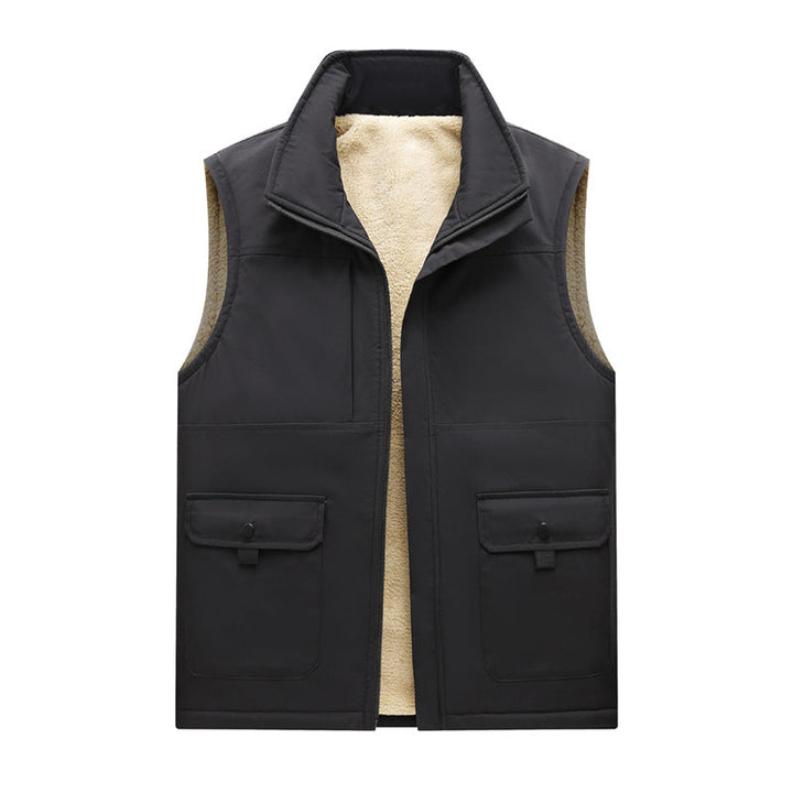 Thorvind | Herre Fleecevest med Teddyforing - Navy - Image 5