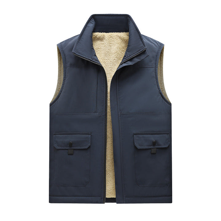 Thorvind | Herre Fleecevest med Teddyforing - Navy - Image 6