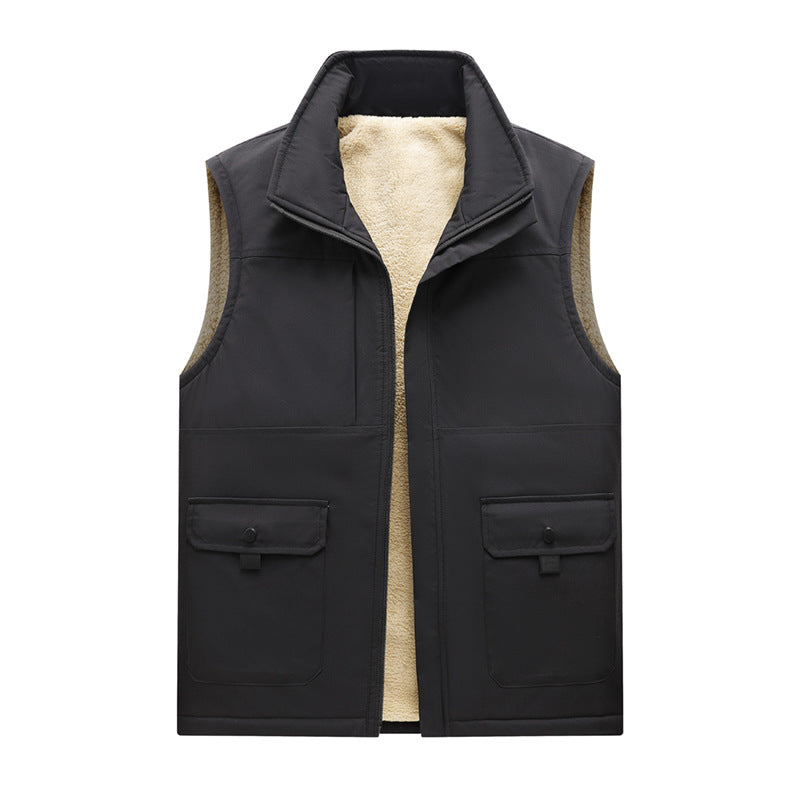 Thorvind | Herre Fleecevest med Teddyforing - Navy - Image 7