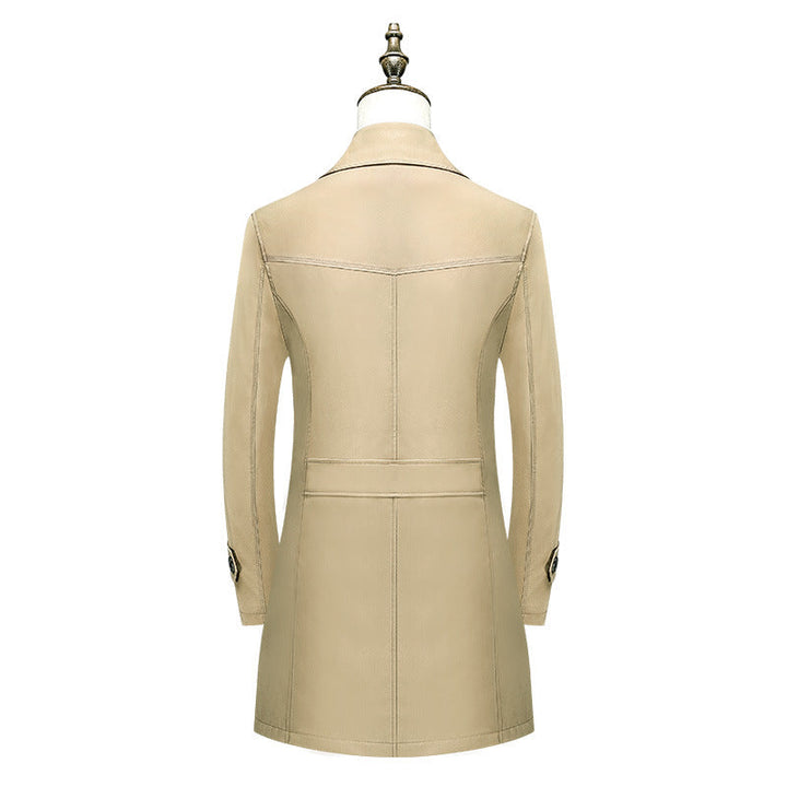 Toralf | Herre trenchcoat slim fit mellemlang - Beige - Image 2