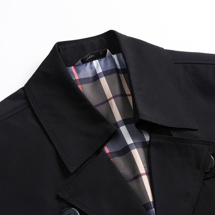 Toralf | Herre trenchcoat slim fit mellemlang - Beige - Image 3