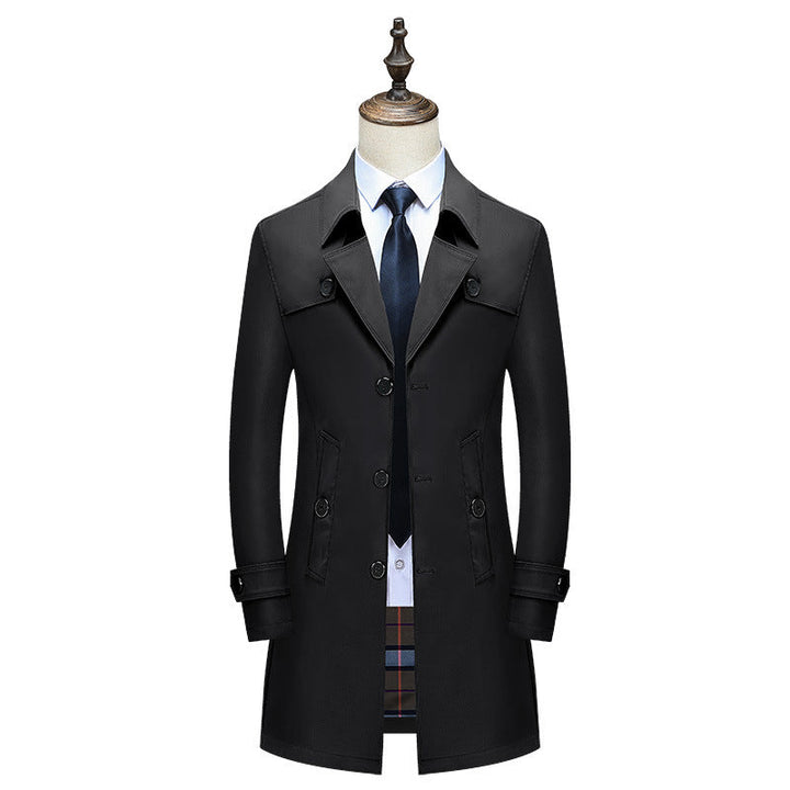Toralf | Herre trenchcoat slim fit mellemlang - Beige - Image 6