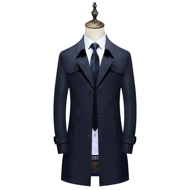 Toralf | Herre trenchcoat slim fit mellemlang - Beige - Image 9