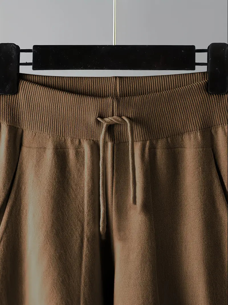 Valdine | Dame Strik Loungeset med Joggers - Cream - Image 10