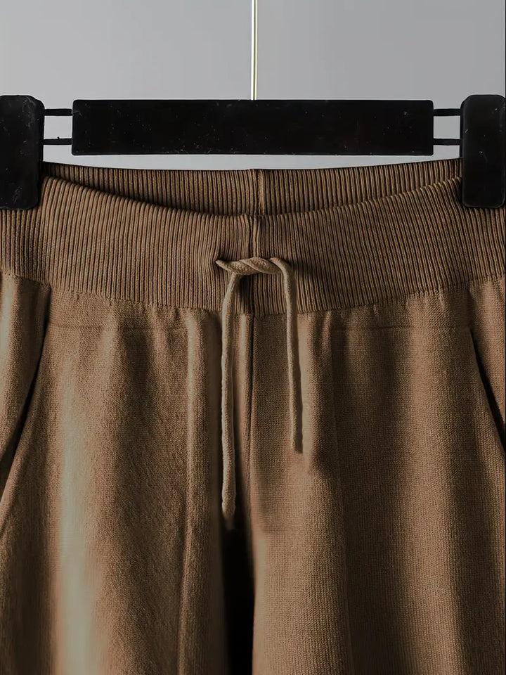 Valdine | Dame Strik Loungeset med Joggers - Cream - Image 10