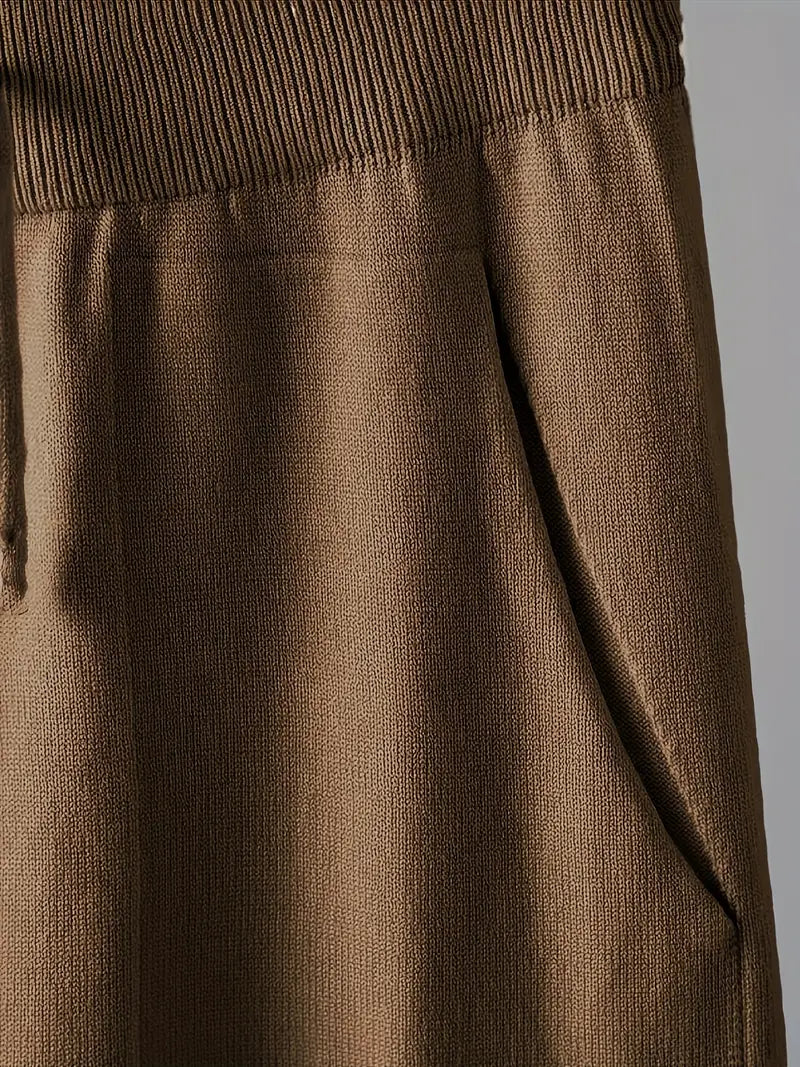 Valdine | Dame Strik Loungeset med Joggers - Cream - Image 9
